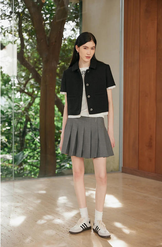 【高品质私服】【CC百褶显瘦短裙】隐藏不足巧显瘦高，重工定位多褶设计G1243-CC【无标出货 介意慎拍】 商品图2