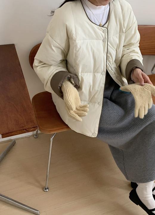 现货【YW】无忧购“”韩版泡芙女小个子圆领减龄羽绒服0056（48小时发货） 商品图7