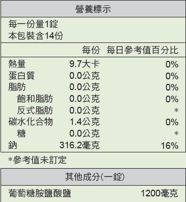 【静思书轩】净斯葡萄糖胺发泡锭14锭/盒  台湾直邮不包税以实际为准   单笔不超过350元人民币 商品图2