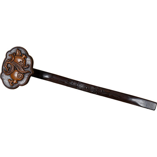 二十世纪	黄花梨嵌竹雕榴绽百子如意 商品图5