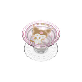 【漂浮魔法屋】心愿成真 PopSockets X Kuromi 合作系列 POPGRIP泡泡骚手机粘贴式气囊支架 Glitter闪粉亮片系列 粉色  条纹