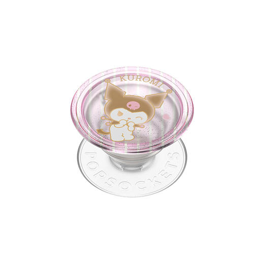 【漂浮魔法屋】心愿成真 PopSockets X Kuromi 合作系列 POPGRIP泡泡骚手机粘贴式气囊支架 Glitter闪粉亮片系列 粉色  条纹 商品图0