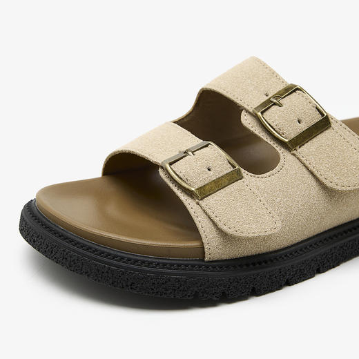 西遇勃肯凉拖鞋女新款夏季休闲海边沙滩一字拖鞋外穿厚底凉鞋V0066380 商品图5