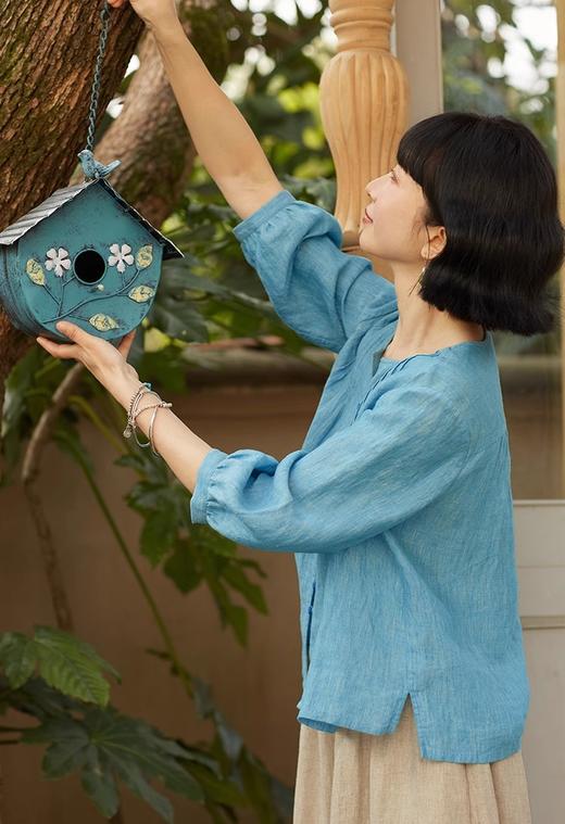 裁缝学苑AH04七分袖衬衫纸样女装小衫上衣样板版型图纸 商品图2