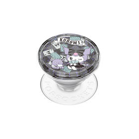 【漂浮魔法屋】漂浮卡牌派对 PopSockets X Kuromi 合作系列 POPGRIP泡泡骚手机粘贴式气囊支架 Tidepool流沙系列 黑色  棋盘格