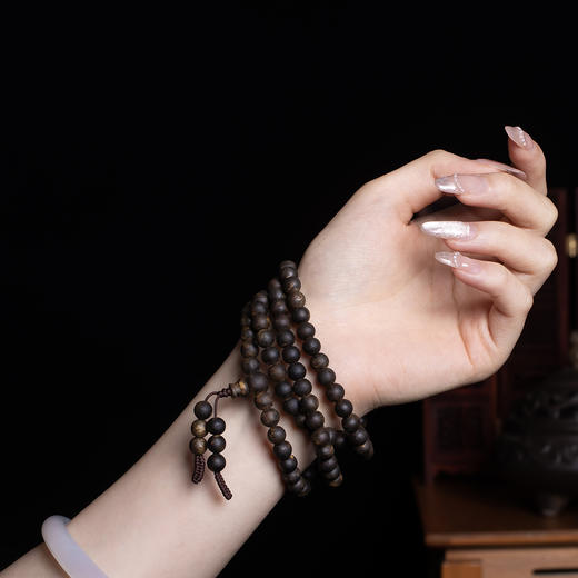 xy0355沉香6.6mm108佛珠沉水级品质 商品图7