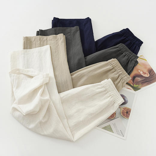 SUTUS天丝亚麻裤丨莱赛尔纤维 慵懒随性肌理感 文艺风 商品图4
