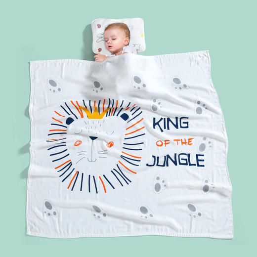 【轻柔竹棉纱 舒爽入睡】双层纱布宝宝包巾襁褓巾竹纤维婴儿浴巾新生儿童被盖毯幼儿园盖被 商品图6