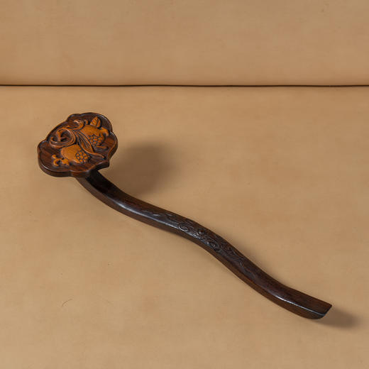 二十世纪	黄花梨嵌竹雕榴绽百子如意 商品图4