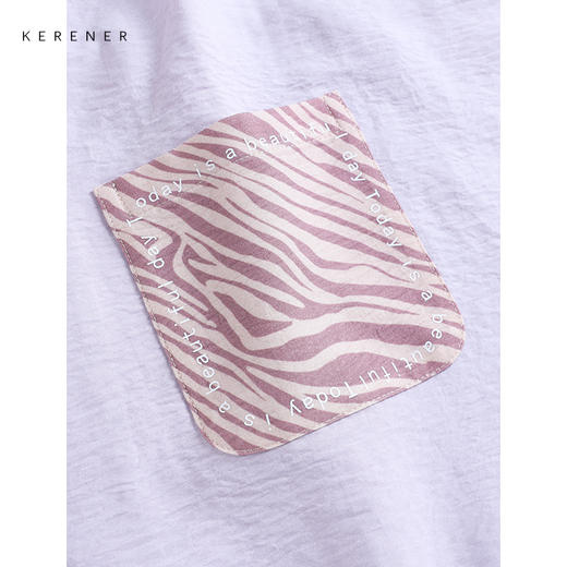 【可人儿&香芋紫】新款泡泡绵女士睡衣夏季短袖可外出家居服三件套 商品图2