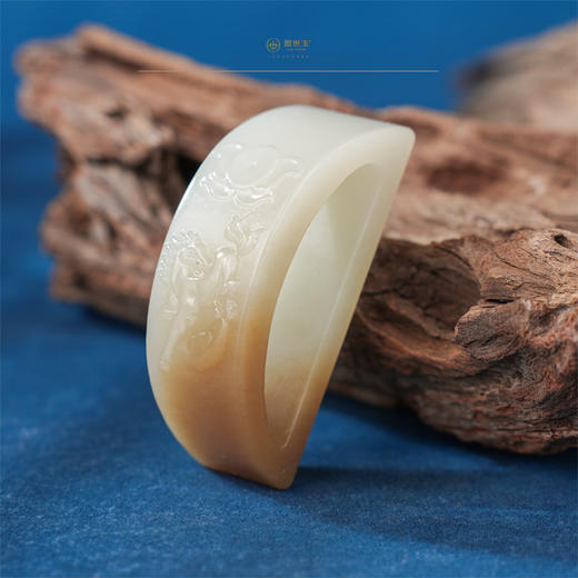 新疆国玉盟世玉【瑞马凌云】糖白玉腰扣【带证书·顺丰物流】 商品图0