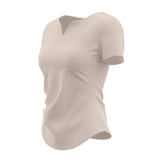 跃牌【瑜堂系列】新款v领褶皱瑜伽服短袖防震固定杯显瘦健身上衣t恤JYMD107 商品图4