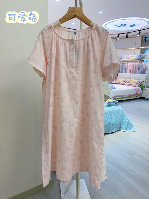 -松植屋2025新款清新纱布短袖睡裙溜肩设计 夏季均码双层纱布睡裙 商品图6
