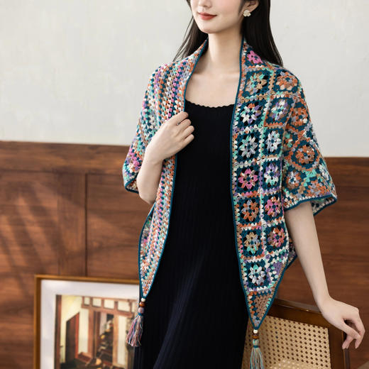 苏苏姐家简夏三角披肩手工DIY编织钩针棉线毛线团自制材料包 商品图2