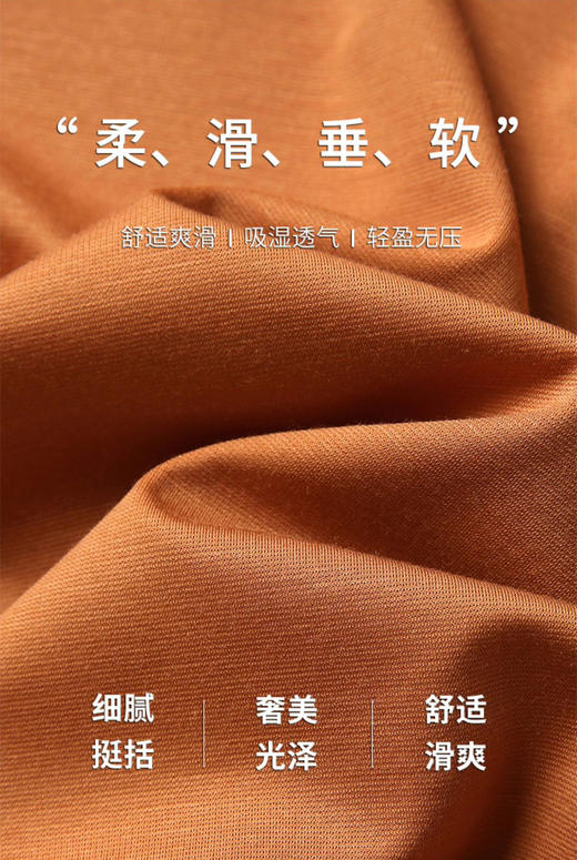 意大利轻奢正品奢华质感高端桑蚕丝天丝T恤 商品图10