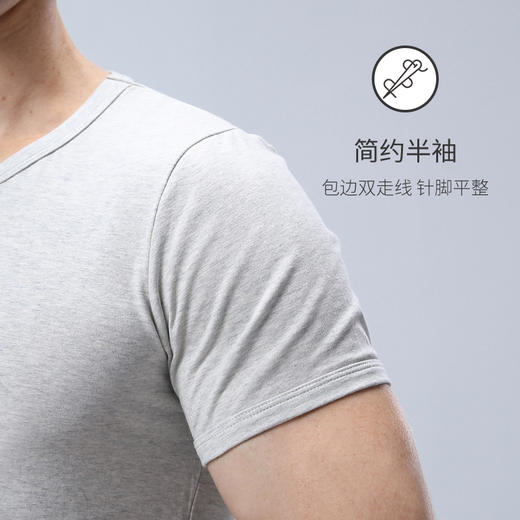 【特价清仓】I‘d爱帝男士棉弹力短袖T恤送配套短裤 商品图3