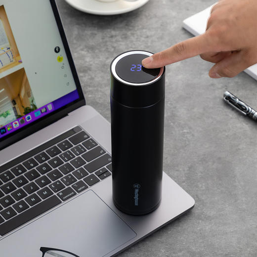 西屋铂睿温显保温杯-儒雅黑WB461 商品图2