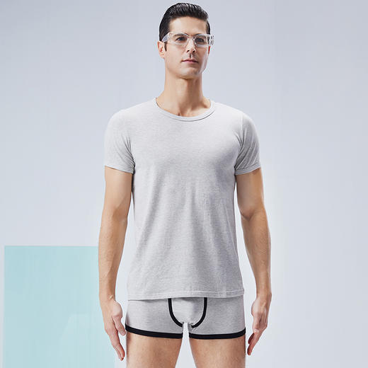 【特价清仓】I‘d爱帝男士棉弹力短袖T恤送配套短裤 商品图0