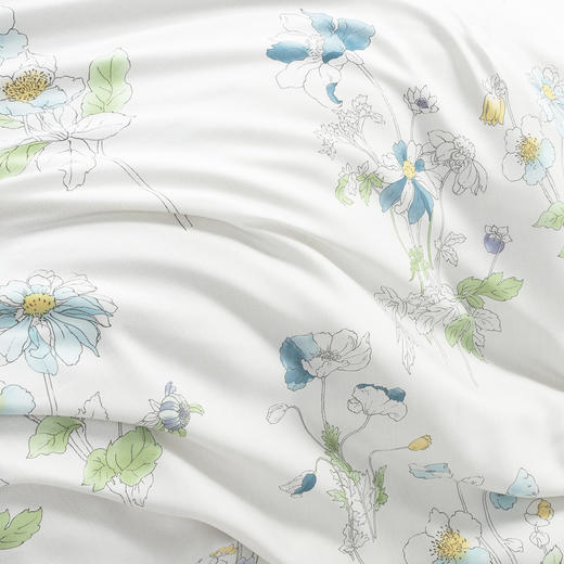 水星家纺 DH花朝半夏莱赛尔蚕丝夏被 商品图4