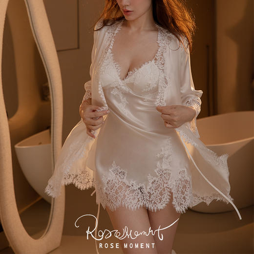 可插杯垫真丝中款吊裙 A250312 商品图1