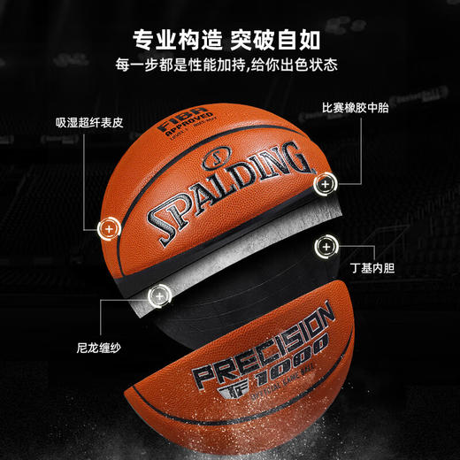 斯伯丁TF-1000传奇系列室内比赛高品质PU篮球 七号(标准球) 商品图3