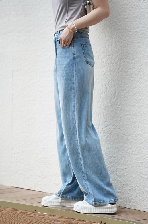 XL1 臣禾	【呼吸牛仔】凉感天丝亚麻休闲直筒裤	JZ252060275 商品图3