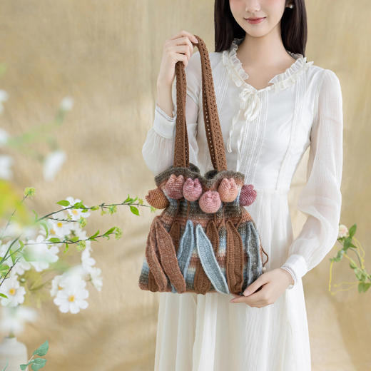 苏苏姐家花季单肩包手工DIY钩针编织毛线团自制包包材料包 商品图2