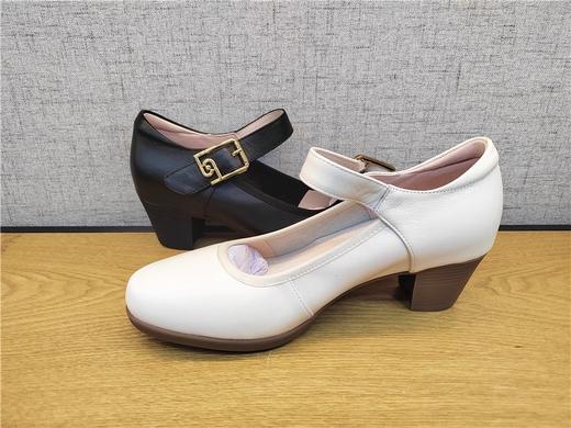 豪行春季新款22167771真皮时尚休闲中跟女鞋单鞋皮鞋 商品图2