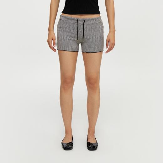 oneup条纹弹力花边短裤 商品图1