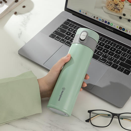 西屋轻享弹跳保温杯-云杉绿WB401 商品图4