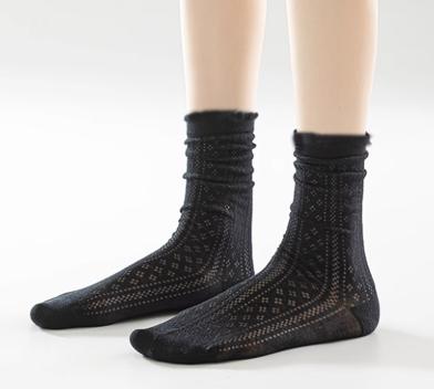 【满3双/19.9元】【秀黛】女士镂空提花透气袜S5220024T【门店同款】 商品图1