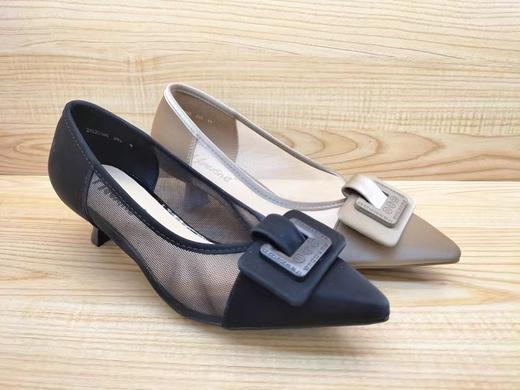 豪行正品夏季新款尖头浅口女鞋24220365低跟职业淑女风单网女凉鞋 商品图5