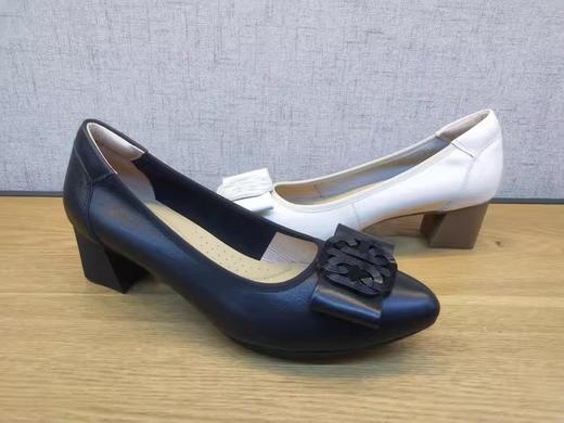 豪行正品春夏季浅口皮鞋22164701牛皮舒适中跟休闲女单鞋时尚女鞋 商品图4