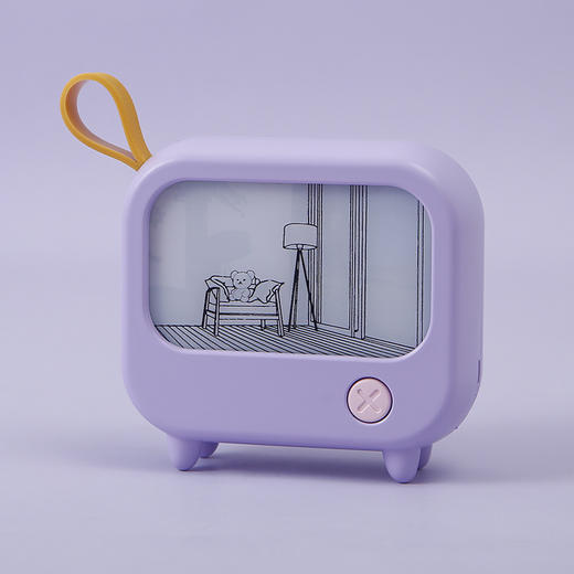 【充电式设计，护眼照明，营造温馨氛围】新款灯光画小夜灯 充电式桌面电视机摆件 儿童卧室床头装饰小夜灯-QQ 商品图5