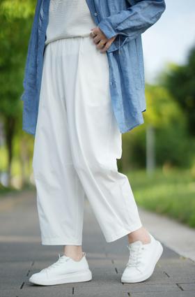 现货【功能性夏裤】❤️免烫不易皱，有弹力，耐摩擦，不易起球，不褪色🌱简约透气、9.5分裤长，不拖沓、穿着利落！面料有弹，版型宽松，行动自由无负担。48小时发货