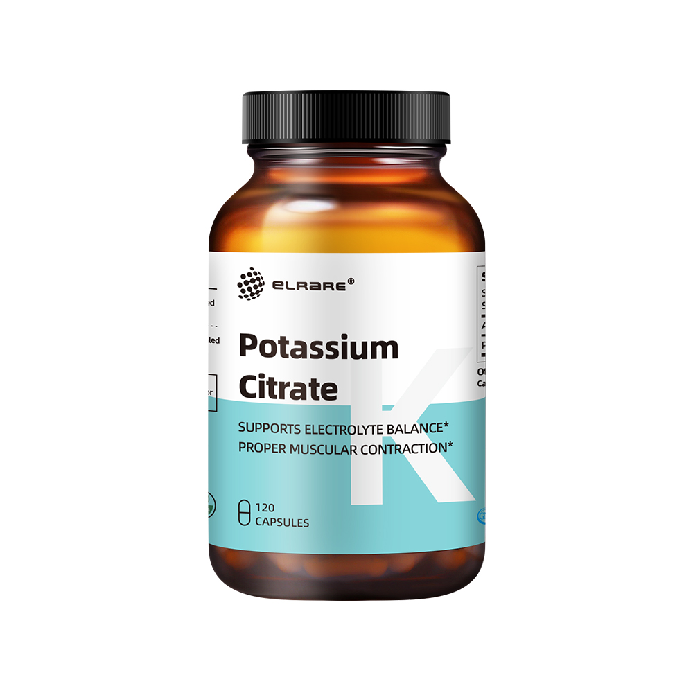 海淘 ELRARE 伊莱瑞  Potassium Citrate  柠檬酸钾 电解质 钾元素胶囊 120粒/瓶  27.03
