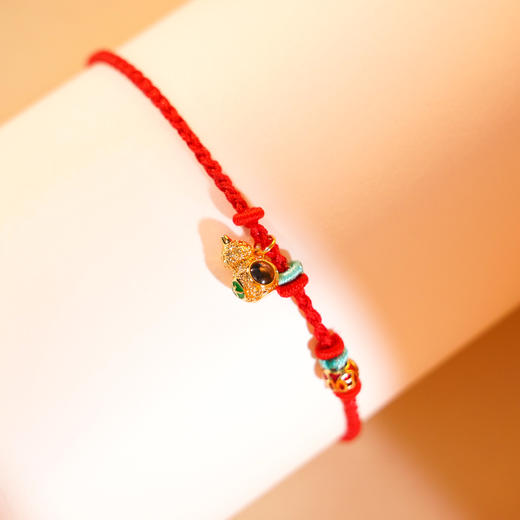 福禄财红绳手串 融合东方美学与现代工艺 流转间焕发光彩 福运滚滚来 商品图2