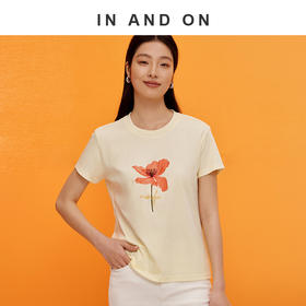 54143-1  IN AND ON 花漾 50支匹马棉双面液氨印花T恤
