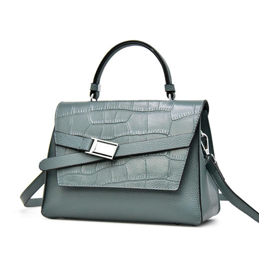 【预售3天】新款欧美复古纯色凯莉包金属女士单肩包HD6112-D 商品图4