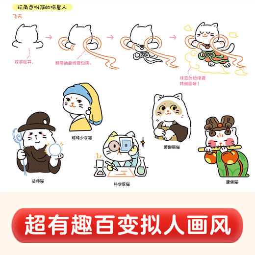 墨点治愈系萌宠简笔绘小白初学者画画简笔画入门教程动物简笔画描绘本临摹素材教程涂鸦彩铅绘画画儿童启蒙学画零基础自学 商品图8