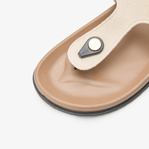 西遇勃肯凉拖鞋女夏季新款复古休闲沙滩鞋夹趾平底外穿人字拖V1156739 商品图5