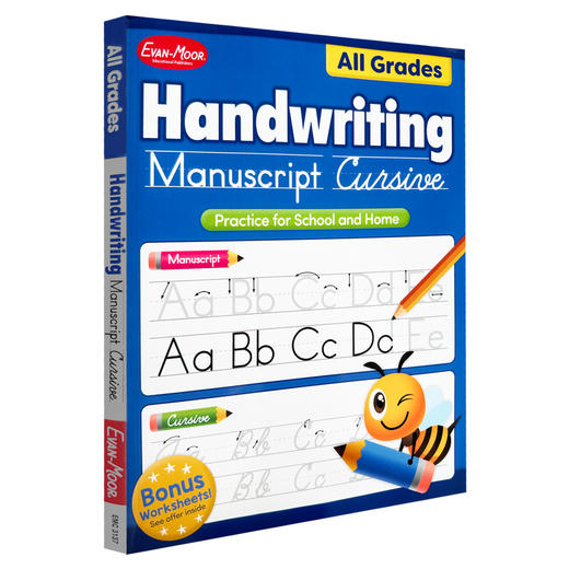 Evan-Moor Hand writing Manuscript Cursive Grade All 书法练习 正体 手写体 全年级 商品图1