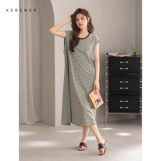 可人儿小众设计师新款奥力绵女士睡衣夏季少女睡裙可外穿家居服 商品图3