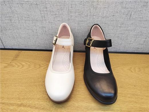 豪行春季新款22167771真皮时尚休闲中跟女鞋单鞋皮鞋 商品图0