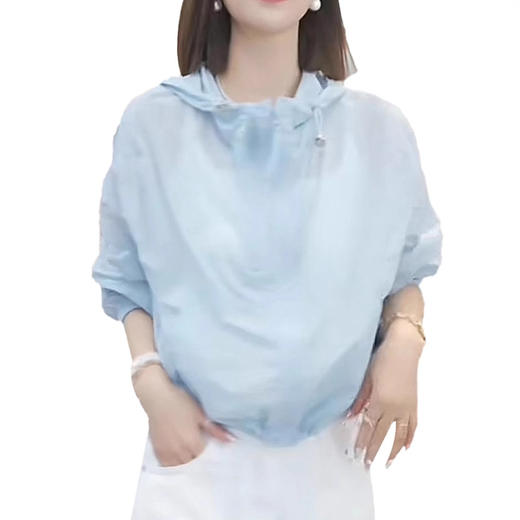 SMZ35883户外薄款连帽冲锋衣外套女夏季2025新款百搭透气外搭气质长袖上衣 商品图4