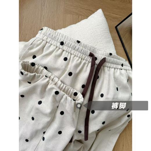 2025新品  佳佳同款【质感波点】松紧腰抽绳波点刺绣裤子时尚休闲夏季宽松百搭 商品图1