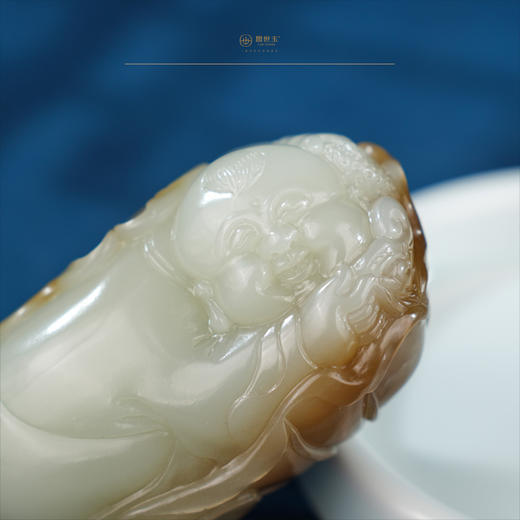 新疆国玉盟世玉【阖家欢乐】和田玉挂件【带证书·顺丰物流】 商品图3