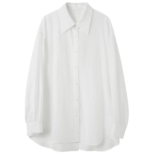 【宋轶同款】三彩2025春季新款莱赛尔衬衫薄款衬衣宽松开叉系带设计感开衫Z 商品图4