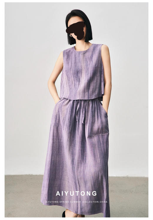 裁缝学苑AQ467无袖背心半身裙套装纸样女装松紧腰半裙样板图纸 商品图4