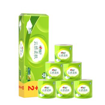 心相印有芯卷纸 云感柔肤 4层160克*12卷 加厚柔韧耐用 卫生纸巾卷筒纸 /家庭清洁/纸品 /清洁纸品 /卷纸 商品图6